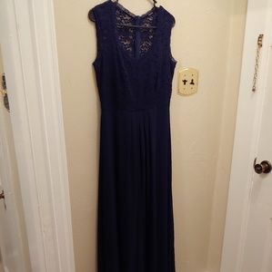 Navy Floor Length Dress